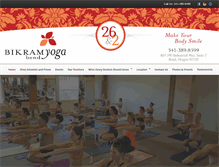 Tablet Screenshot of bikramyogabend.com